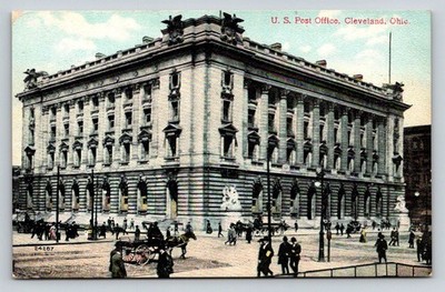 Cleveland OH US Post Office Divided Back Postcard ca. 1907-1915 Ohio History