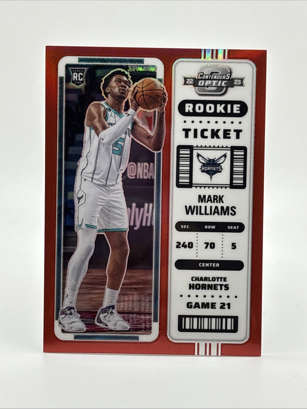 2022-23 Contenders Optic MARK WILLIAMS Rookie Ticket Red #19