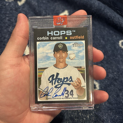 2020 Topps Heritage MiLB Corbin Carroll Hillsboro Hops Real One Auto #ROA-CC
