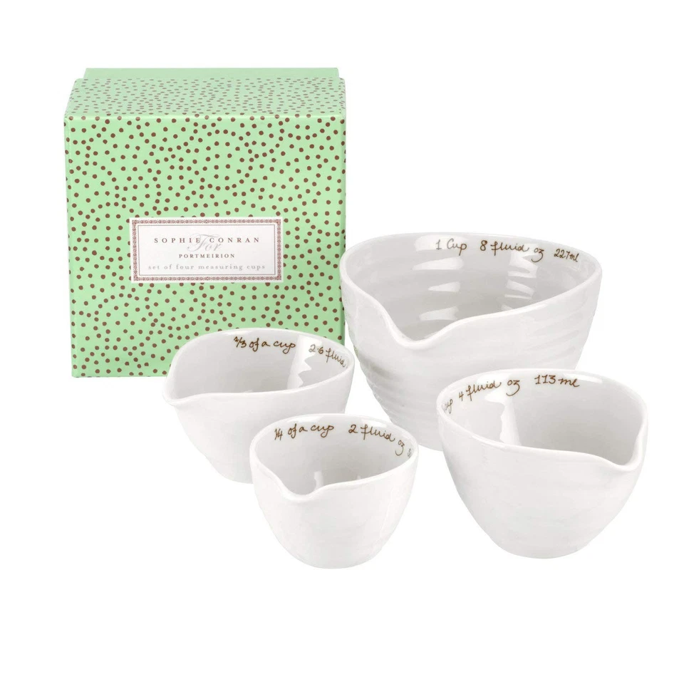 Portmeirion Sophie Conran White Measuring Cups, Set of 4 - Image 2 of 3