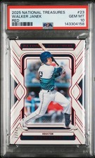 2025 NATIONAL TREASURES RED #23 WALKER JANEK 22/75 PSA 10