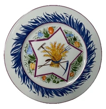 Russian Imperial Porcelain St. Petersburg Propaganda Porcelain Plate (Copy 1921)