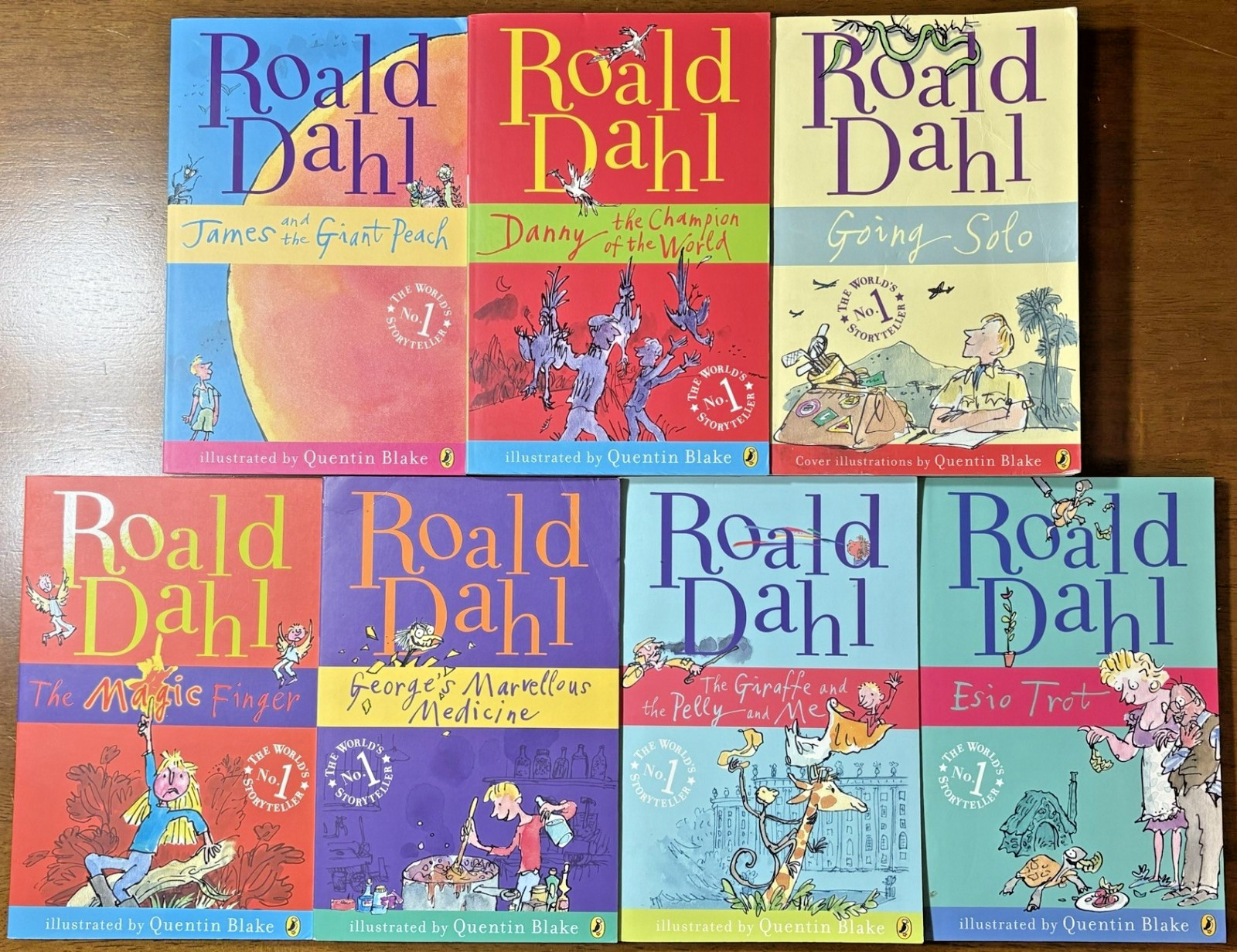 Roald Dahl Books - Set of 7 Books - James & the Giant Peach, Danny the Champion