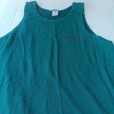 Vintage Speedo USA Racerback Tank Top XL Green Retro Gym Muscle Shirt