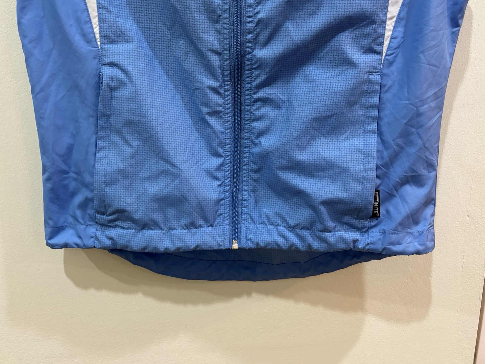 IlllumiNITE Hi-Vis Full Zip Vest Cycling Running Women’s Medium Light Blue