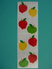 Vintage 1994 Mrs. Grossman's Stickers APPLES (4) Mods 2" x 1.5"