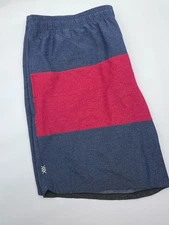 RHONE 100329 Men’s Versatility Unlined Shorts Blue/Red Athletic Workout Sz XXL