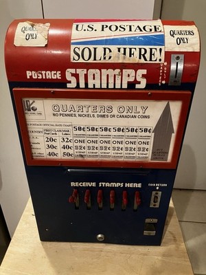 Vintage US Postal Stamp Machine USPS NO KEY Postage