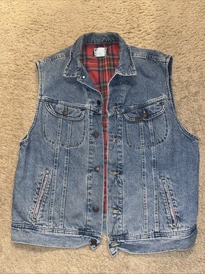 Lee Storm Rider Men's Sherpa Fleece Denim Vest Sz Large Vintage 70's Made in USA