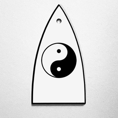 GUITAR TRUSS ROD COVER - Engraved Etched - Fits ESP LTD - YIN YANG Black White