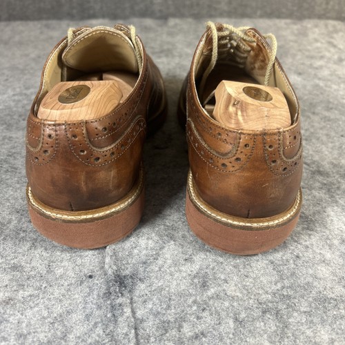 TO BOOT NEW YORK Adam Derrick US 11,5 M braune Leder Budapester Oxford Schuhe ITALIEN - Bild 6 von 10