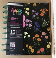 NEW! Happy Planner 2026 “DARK GARDEN” Classic HORIZONTAL Layout 12-Month Planner