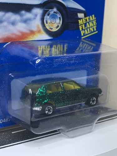 1992 Hot Wheels #183 Volkswagen VW Golf Green Metal Flake Glitter Paint w/BW NIP - Picture 13 of 16