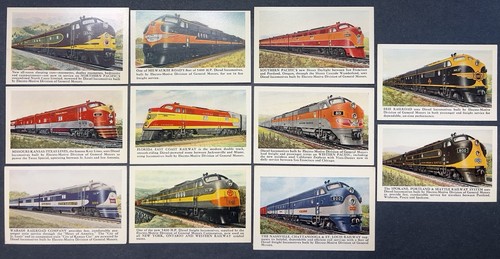 Vintage 1949 General Motors Train Pocket Calendar Lot of 11