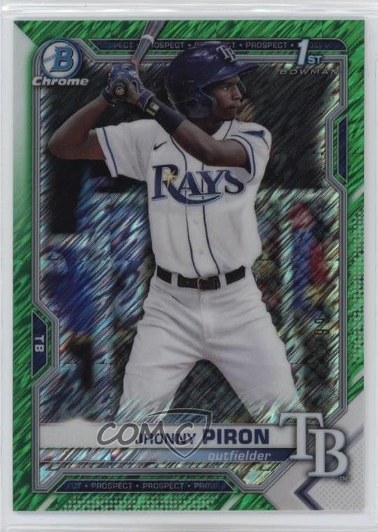 2021 Bowman Chrome Prospects Green Shimmer Refractor /99 Jhonny Piron #BCP-239