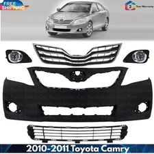 Front Bumper Cover Fascia & Grille Assembly Kit For 2010-2011 Toyota Camry