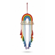 Boho Rainbow Wall Hanging Tassel Macrame Dreamcatcher Nursery Decor