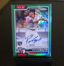 Petey Halpin Chrome 2026 Green Refractor /99 Auto