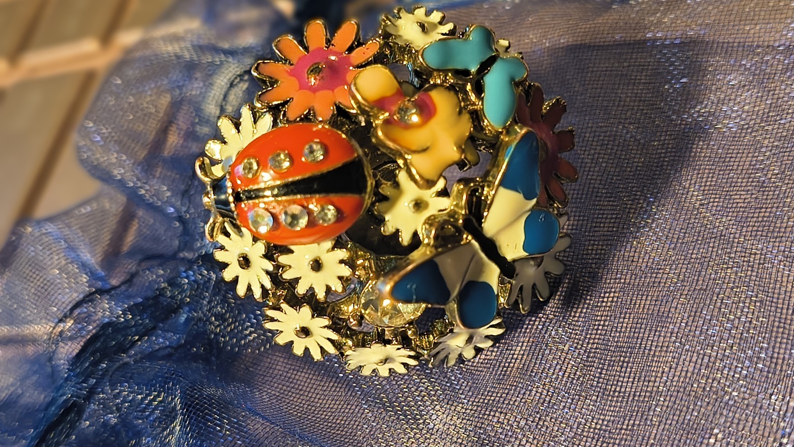 Springtime Acrylic Statement Ring - image 5