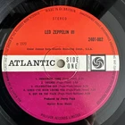 LED ZEPPELIN III 1st PRESS UK vinyl LP, PLUM LABELS, RARE *A5 / B5*