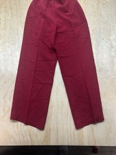 Talbots Pure Silk Red Dress Pants Petite 4 Lined Women’s Side Zip