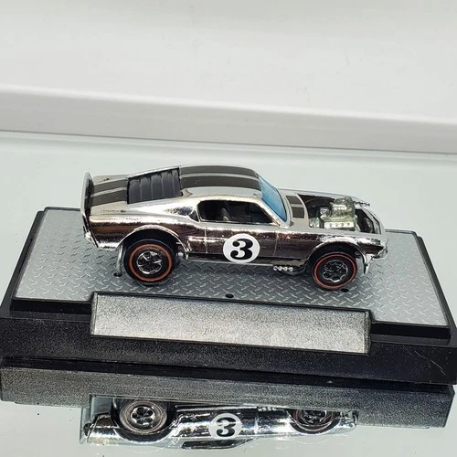 Vintage Hot Wheels Redline 1969 Ford Mustang Boss Hoss Mattel Club Car W Case