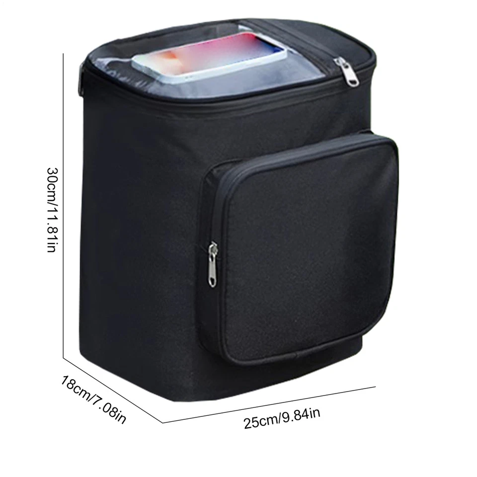 Bolsa de almacenamiento frontal para manillar de bicicleta accesorios colgantes bolsa organizadora capa grande Foto 3 de 4