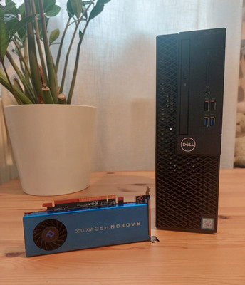 Dell Optiplex 3070sff I3 9th Gen.  + AMD Radeon Pro WX 3100 4gb