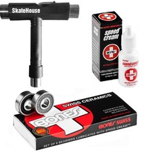 Genuine Bones Swiss Ceramic Skateboard Bearings 8mm -Choose Your Accessories