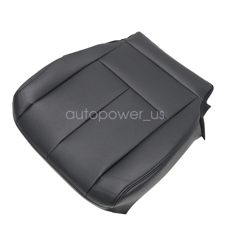 Cubierta de asiento de cuero perforada inferior del conductor negra para Nissan Murano 2015-2023 Foto 3 de 4