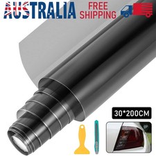 200x30CM Light Black Car Headlight Tint Wrap Vinyl Tail Film Lamp Protector