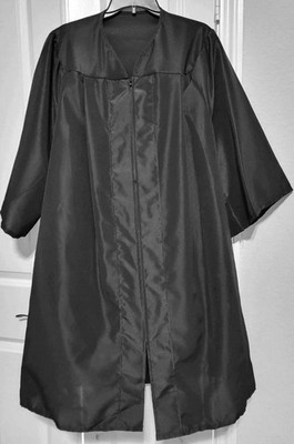 Herf Jones Black Graduation Gown 5' - 5'2'' Female Size, No Cap, Stole, or Tassel