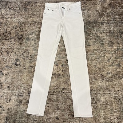 Rag & Bone Womens Mid Rise Skinny Leg Jeans White Size 29