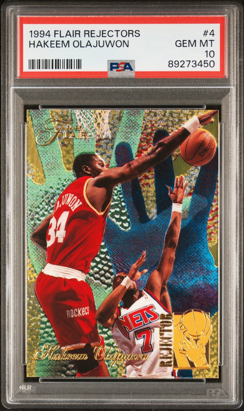 1994 FLAIR REJECTORS #4 HAKEEM OLAJUWON PSA 10