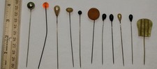 Vintage 1930s Hat Hair Pins Lot 11 Pearl Art Deco Flapper Millinery