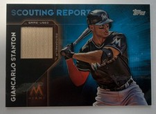 Topps 2016 Scouting Report Relics Giancarlo Stanton Game-Used SRR-GS Marlins