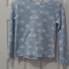 Cat  Jack Girls 2pc Pajama Set Animal Print Long Sleeve Top Shorts Blue