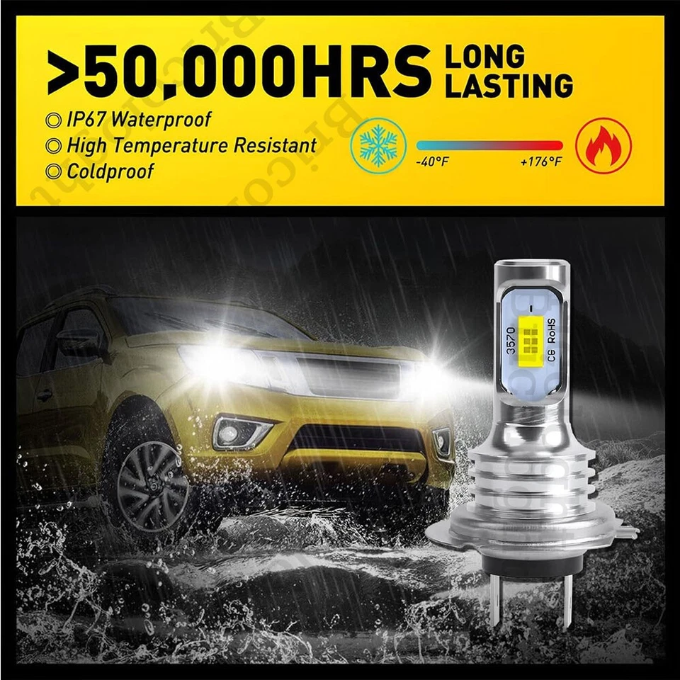 Светодиодные фары 6000K + противотуманные лампы для Mercedes Benz C300 C350 2008 2009 2010 - Изображение 3 из 4