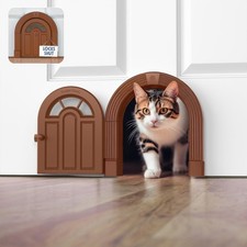 Purrfect Portal Meow Manor Indoor Cat Door No Flap 9x9.25