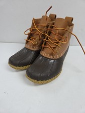 LL BEAN 6" Bean Boots 5 Eyelet Womens Boots Duck Boots Tan Brown Sz 7W EUC