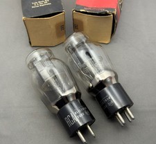 Matched NOS Pair RCA 2A3 Black Plate Tubes Excellent Cond Matched Codes 1947
