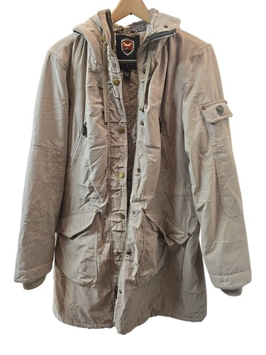 1 Madison Expedition Women Tan Insulated Hooded Parka Faux Fur Trim Size XL - Picture 1 of 18