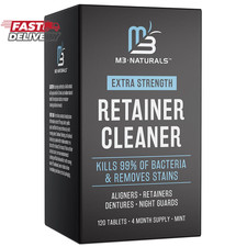 Retainer Cleanser Tablets Invisalign Cleaner, Removes Odors Discoloration Stains