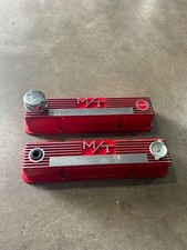 Mt Sbc Chevrolet Chevy Finned Valve Covers 140r-50b Mickey Thompson Aluminum