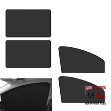 Car Side Window Sun Shade, Heat-block Privacy Side Sunshades, 4 PCS Black