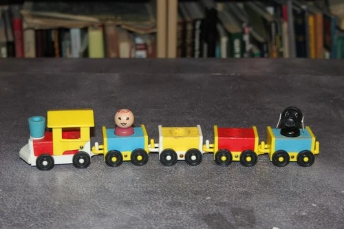 Fisher Price Little People Amusement Park Choo-Choo Train Set With Lady & Dog
