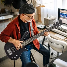 Ktaxon KW101 36in Small Scale Electric Bass Guitar With 10W AMP School Band