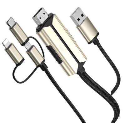 in HDMI Cable Adapter Type C, Micro, Pin Screen mirroring HDTV IOS  Android