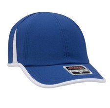 NEW BLUE PERFORMANCE RUNNING HAT CAP GYM ADJUSTABLE UPF 50 6 PANEL LOW PROFILE