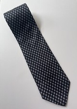 J.z Richards Men’s Neck Tie 100% Silk Hand Made Blue Black Made In Usa